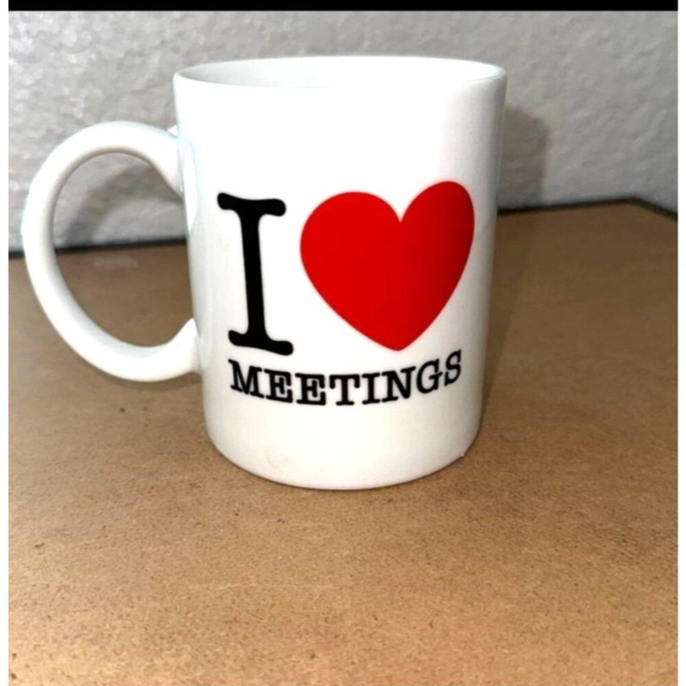 Set Of 2 Coffee Mugs With Funny Meeting Quotes